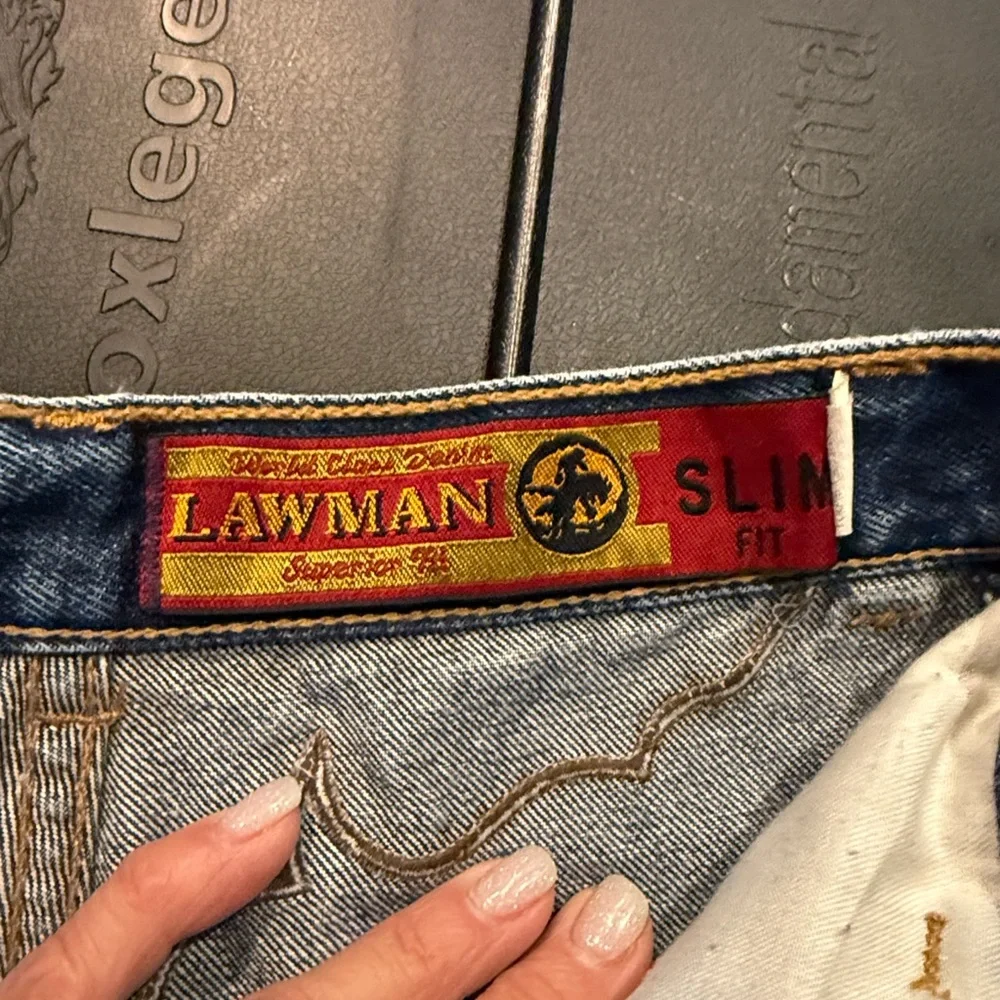 VINTAGE LAWMAN WOMENS JEANS WITH FAUX LEATHER DETAIL - Picture 11 of 14